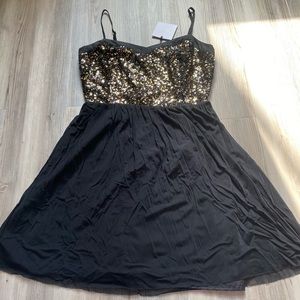 Sequined black dress